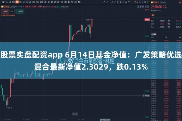 股票实盘配资app 6月14日基金净值：广发策略优选混合最新净值2.3029，跌0.13%