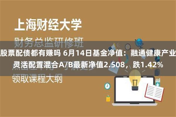 股票配债都有赚吗 6月14日基金净值：融通健康产业灵活配置混合A/B最新净值2.508，跌1.42%