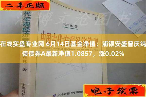 在线实盘专业网 6月14日基金净值：浦银安盛普庆纯债债券A最新净值1.0857，涨0.02%