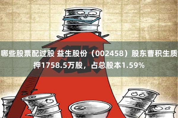 哪些股票配过股 益生股份（002458）股东曹积生质押1758.5万股，占总股本1.59%