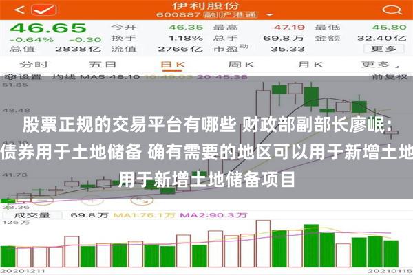 股票正规的交易平台有哪些 财政部副部长廖岷：允许专项债券用于土地储备 确有需要的地区可以用于新增土地储备项目