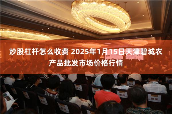 炒股杠杆怎么收费 2025年1月15日天津碧城农产品批发市场价格行情